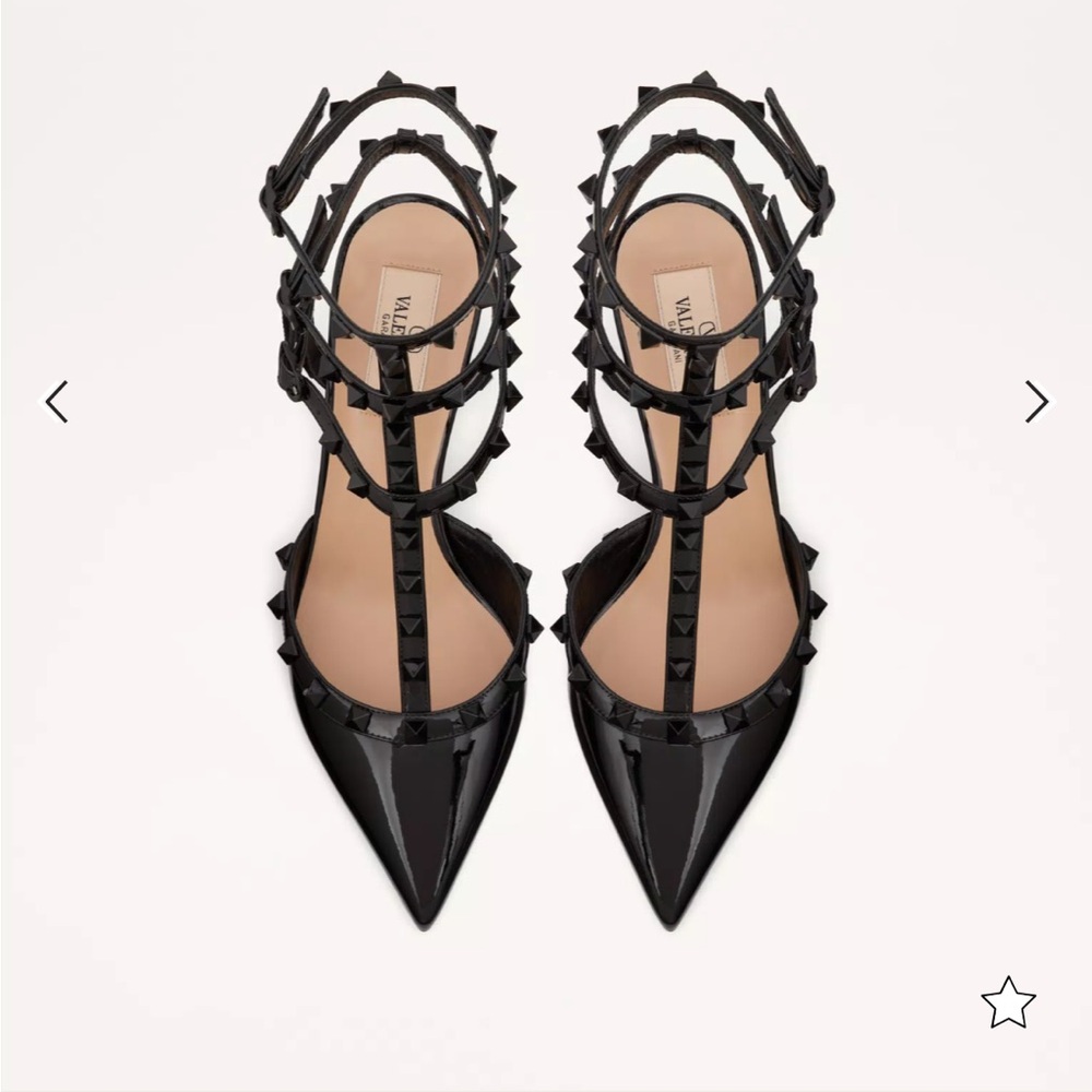 Valentino PATENT ROCKSTUD PUMPS 65 MM size 36 black patent